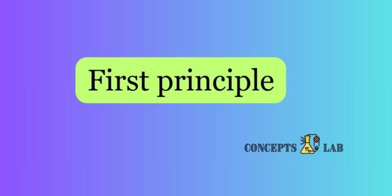 First principle - Concepts Lab